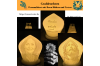 Trauerleuchte Tropfenform, Grablicht, personalisiert durch Fotos und Text 